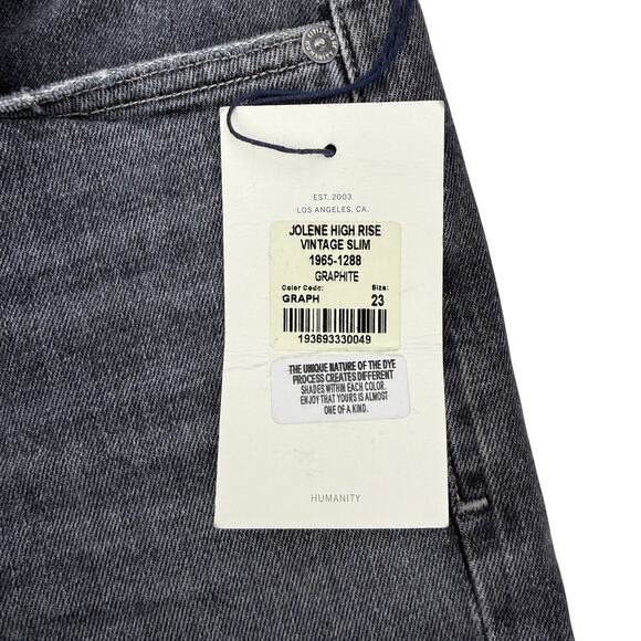 NWT CITIZENS OF HUMANITY Jolene High Rise Vintage Slim Size 23 Graphite - Picture 4 of 8